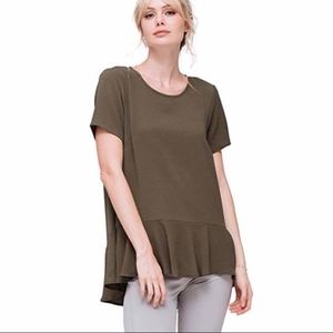 Olive green tunic top